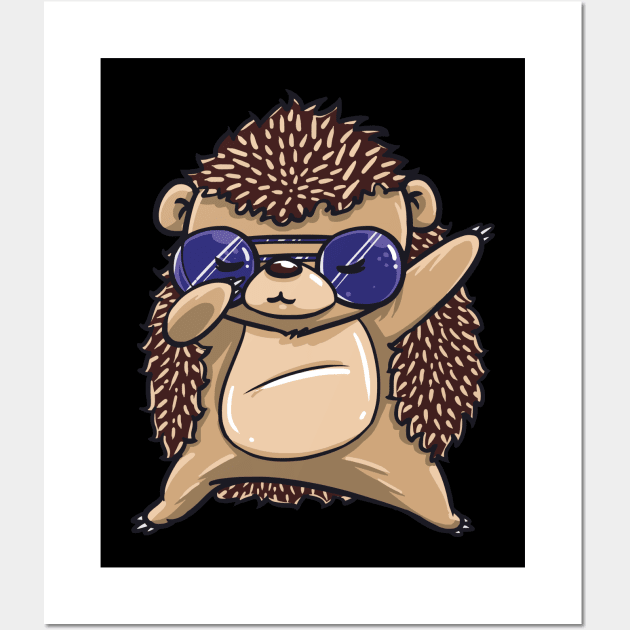 Funny Dabbing Hedgehog product for women kids men Wall Art by Pummli